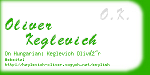 oliver keglevich business card